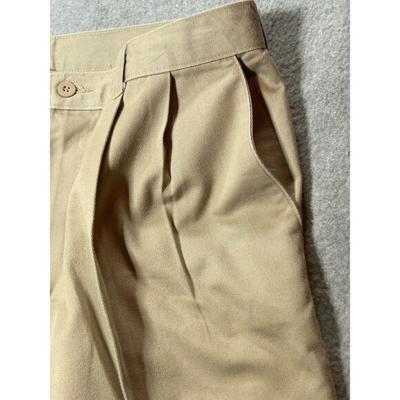 Vtg Wrangler Riata Pants mens W33 L32 Khaki Chino Beige Flat Front - Picture 11 of 15